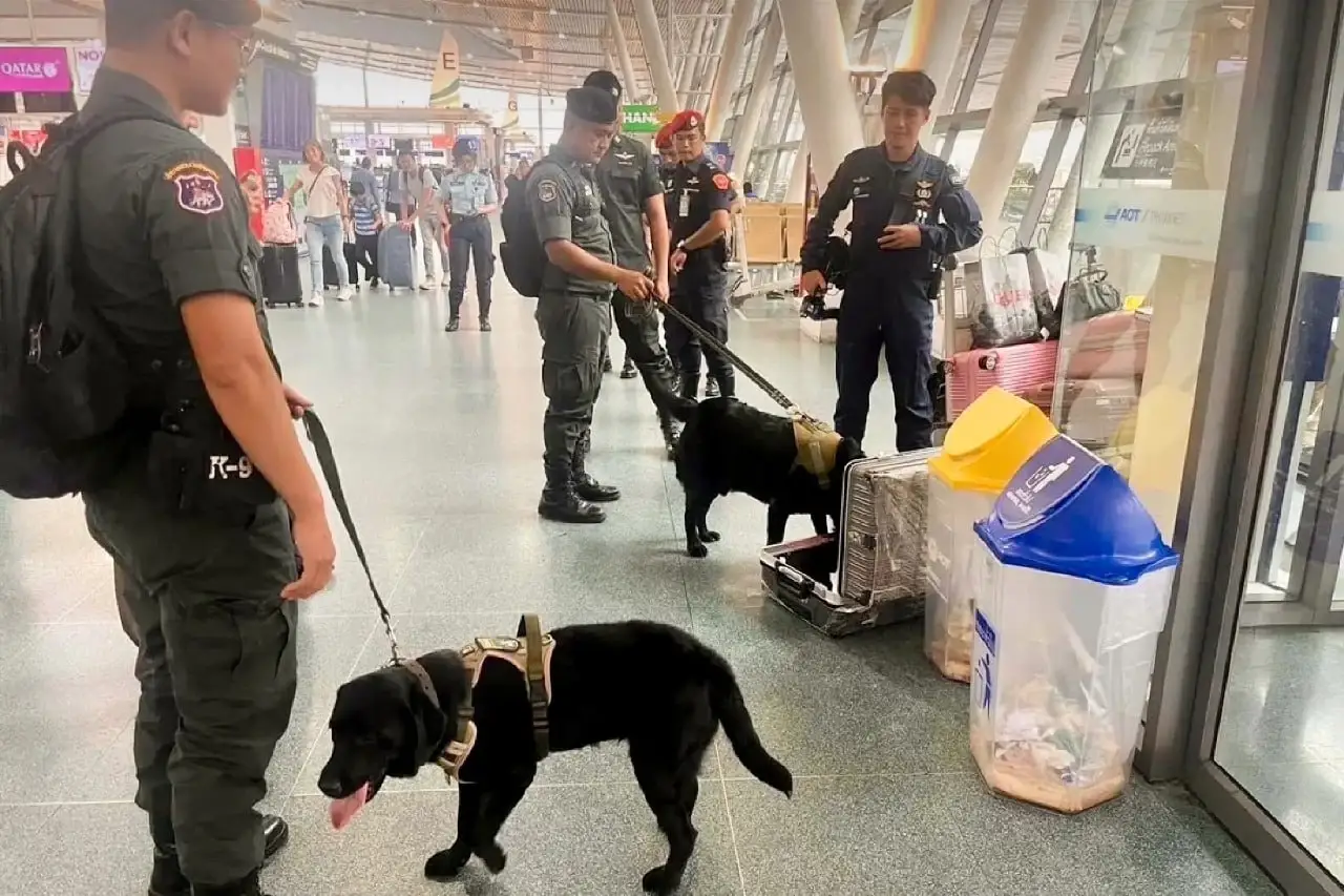 Thailand launches nationwide airport security check after flight attendant detained with drugs.